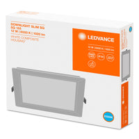 Downlight LED carré slim Ledvance 12W 6500K 1020 lumens encastré Blanc IP20 169x169mm