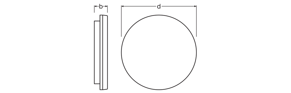 Ledvance LED plafonnier et applique mural rond plat 19W 2660 lumens 3000K 4000K IP54 IK08 Blanc