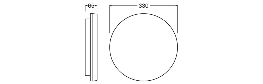 Ledvance LED plafonnier et applique mural rond plat 19W 2660 lumens 3000K 4000K IP54 IK08 Blanc