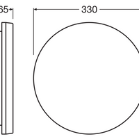 Ledvance LED opbouw vlak rond plafond wandlamp 19W 2660 lumen 3000K 4000K IP54 IK08 Wit