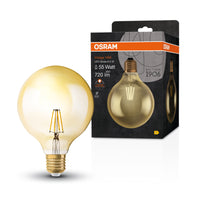 Ledvance Vintage 1906 LED Globe 6.5W E27 2400K Ampoule en verre doré 720 lumens 220-240V IP20 124mm