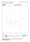 Lucide LEEDS plafonnier LED extérieur 1x9W 2700K IP54 noir