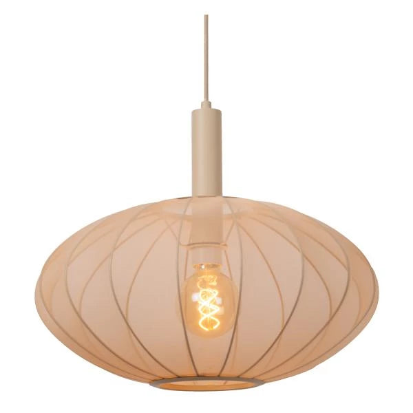 Lucide CORINA LED hanglamp Ø50cm, E27, dimbaar, 40W, 230V, verstelbare hoogte, crème modern design