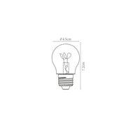 Ampoule LED filament Lucide G45, E27 dimmable, 3W 2200K Ambre Ø4.5cm