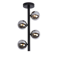 Lucide Tycho plafondlamp Ø25cm 4xG9 zwart met 220-240V input