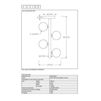 Lucide Tycho plafondlamp Ø25cm 4xG9 zwart met 220-240V input