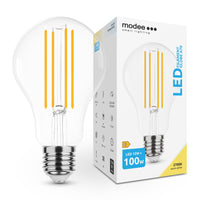Modee Ampoule LED Filament Globe A70 E27 12W 2700K 1521 lumens 360° Verre IP20 Blanc Chaud