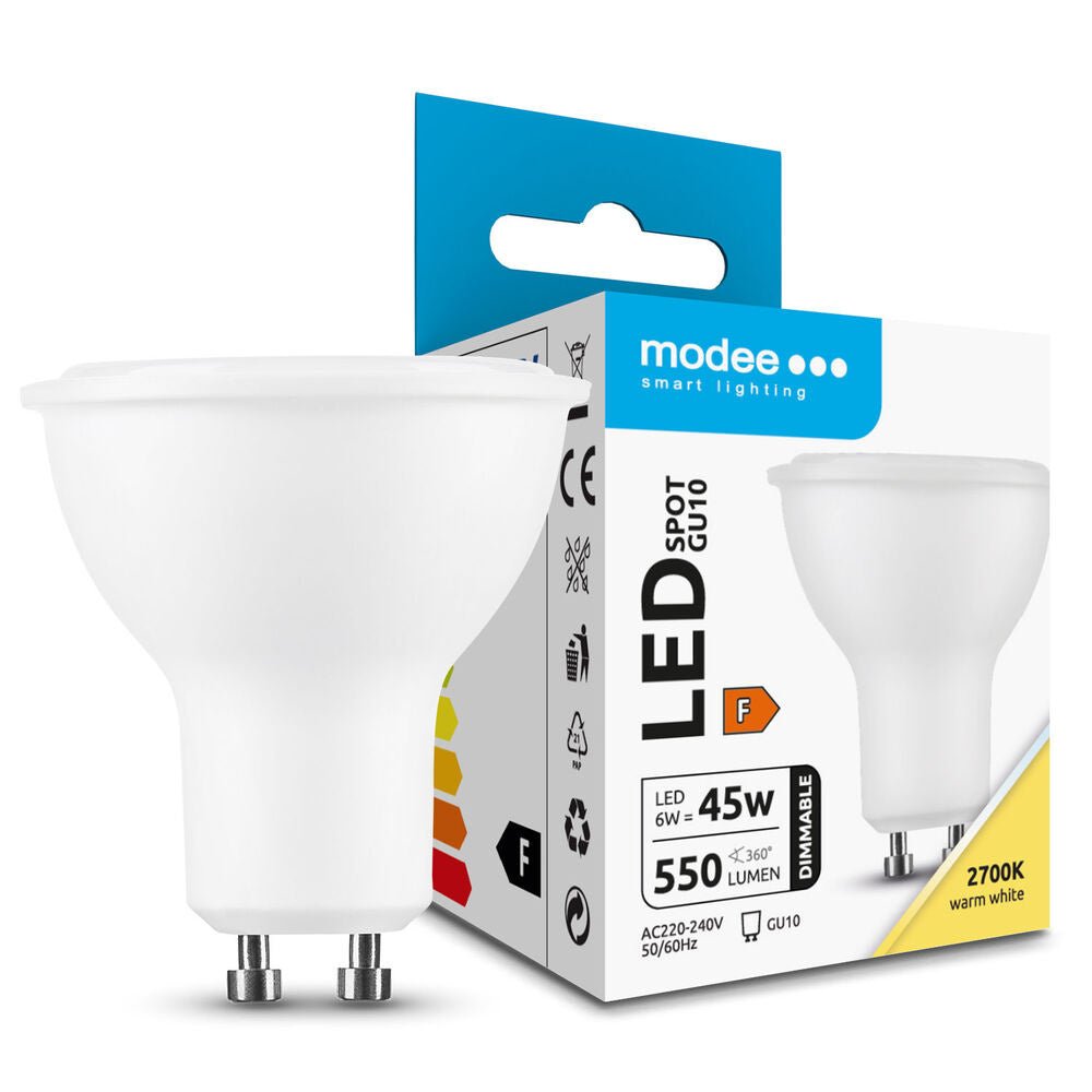 LED spot GU10 - 6W Dimbaar - 2700K warm wit