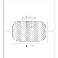 Lucide MESH plafondlamp Ø30cm, E27 fitting, metalen cilindervorm design, matzwarte afwerking, IP20 binnenverlichting
