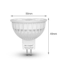 Miboxer Spot LED MR16 4W RGB+CCT, RF 2.4 GHz, lampe dimmable de remplacement pour votre installation d'éclairage intelligent