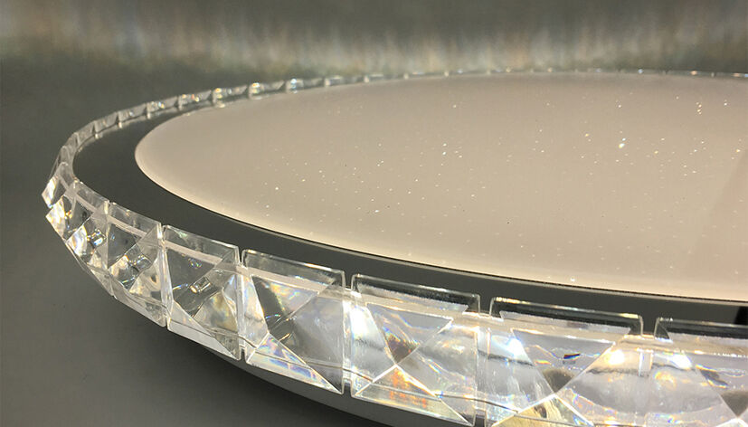 Lampe LED de plafond Modee 96W 3CCT dimmable 9120 lumens Ø510mm aluminium-plastique IP20 verre dépoli