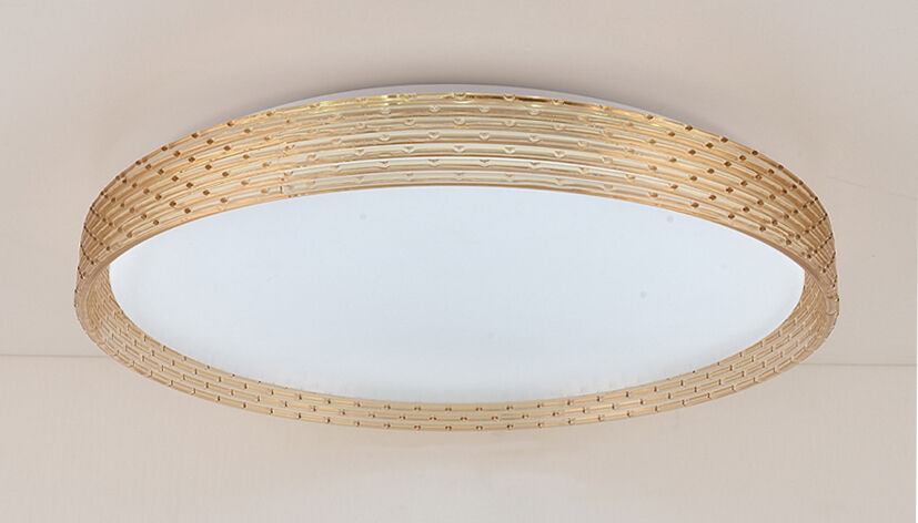 Modee LED Plafondlamp 2x48W 3CCT 2700K-6500K 9120 lumen IP20 Ø510x75mm Bruin met afstandsbediening