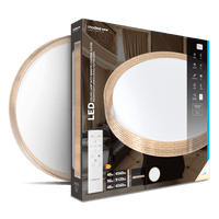 Plafonnier LED Modee 2x48W 3CCT 2700K-6500K 9120 lumens IP20 Ø510x75mm Marron avec télécommande