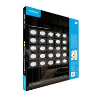 Plafonnier LED Modee carré noir 22W 3000 lumens 4000K 420x420x28mm