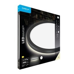 Plafonnier LED Modee rond Noir 22W 3000 lumens 4000K D420x28mm