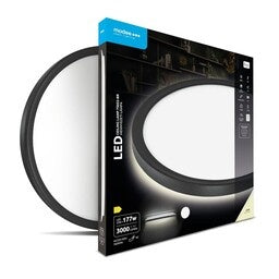 Plafonnier LED Modee rond Noir 22W 3000 lumens 4000K D420x28mm