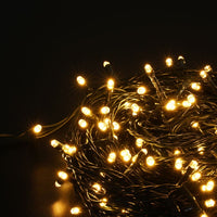 Modee Guirlande Lumineuse LED de Noël 100LED 10m Blanc Chaud 2550K IP44 Fil Vert avec Prise Adaptateur