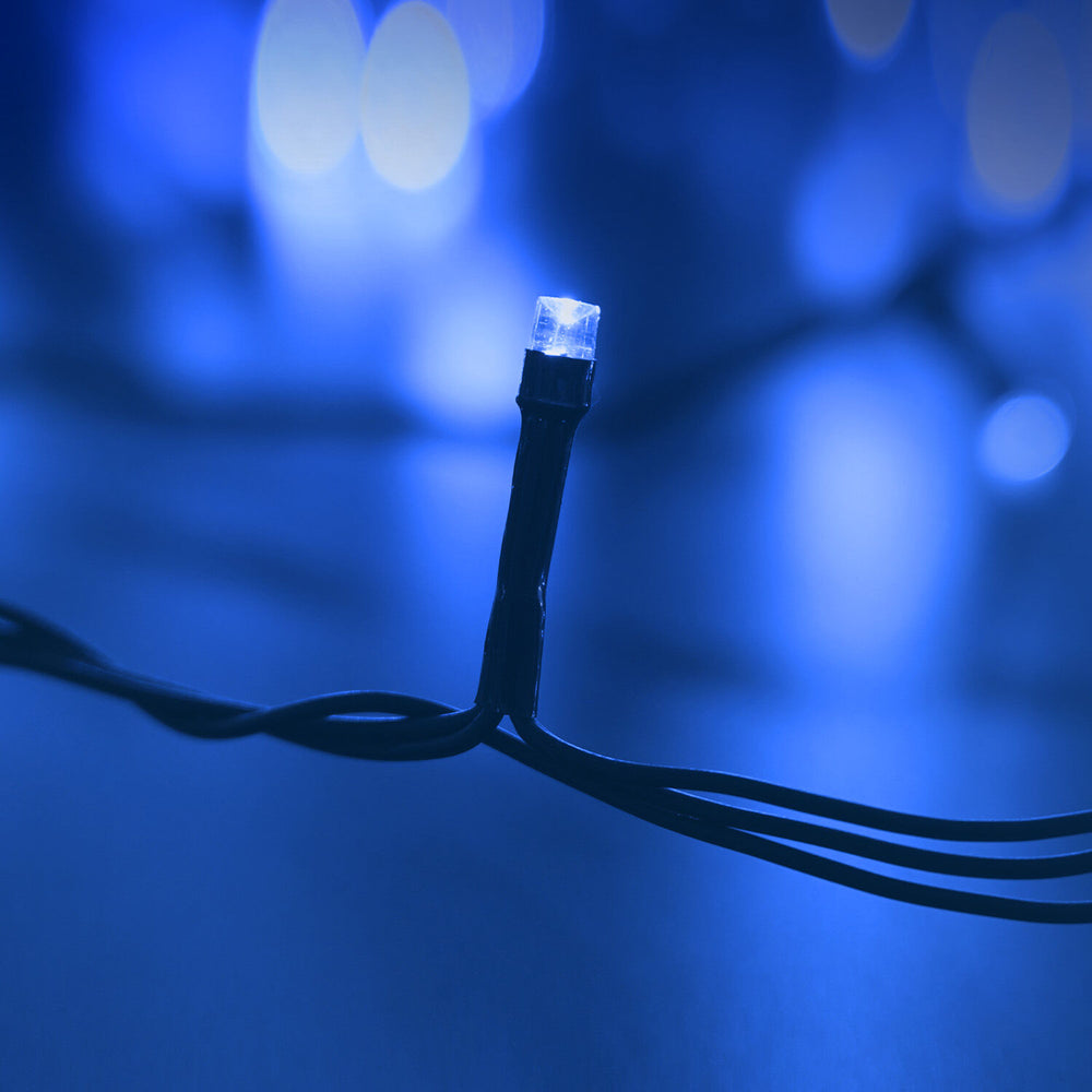 Guirlande lumineuse de Noël LED Modee 200LED 20m blanc froid 10000K IP44 avec adaptateur pour décorations extérieures