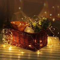 Guirlande lumineuse de Noël à LED Modee Fil de cuivre 100LED 10m 3000K chaud à piles IP20 Intérieur