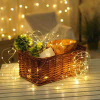 Guirlande lumineuse de Noël à LED Modee Fil de cuivre 100LED 10m 3000K chaud à piles IP20 Intérieur
