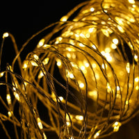 Guirlande lumineuse de Noël à LED Modee Fil de cuivre 100LED 10m 3000K chaud à piles IP20 Intérieur