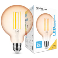 Modee LED Filament Amber Globe G95 4W E27 1800K 360 lumen 320° glazen lamp niet-dimbaar