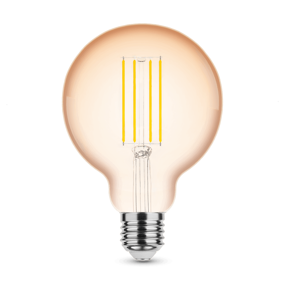 Modee LED Filament Amber Globe G95 4W E27 1800K 360 lumen 320° glazen lamp niet-dimbaar