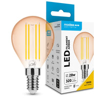 Modee LED Filament Amber Mini Globe G45 E14 4W 1800K 360 lumen 320° Bundel 220-240V Niet Dimbaar