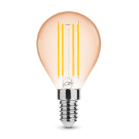 Modee LED Filament Amber Mini Globe G45 E14 4W 1800K 360 lumen 320° Bundel 220-240V Niet Dimbaar