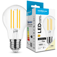 Ampoule LED Filament Modee A60 8W E27 4000K 1055 lumens 360° Verre gradable IP20