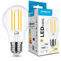 Modee LED Filament Lamp A60 8W E27 4000K 1055 lumen 360° Glazen Bol IP20 Niet Dimbaar