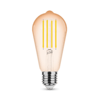 Modee LED Filament Lamp Amber ST58 4W E27 1800K 360 lumen 320° Glas 220-240V Niet-Dimbaar
