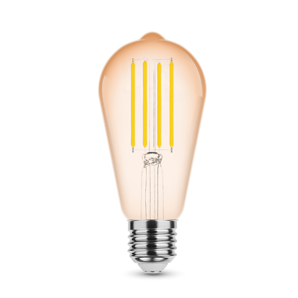 Modee LED Filament Lamp Amber ST58 4W E27 1800K 360 lumen 320° Glas 220-240V Niet-Dimbaar