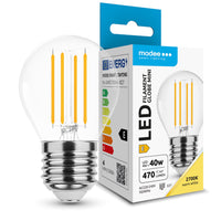 Modee LED filamentlamp G45 mini globe 4W E27 2700K 470 lumen 360° glas niet-dimbaar