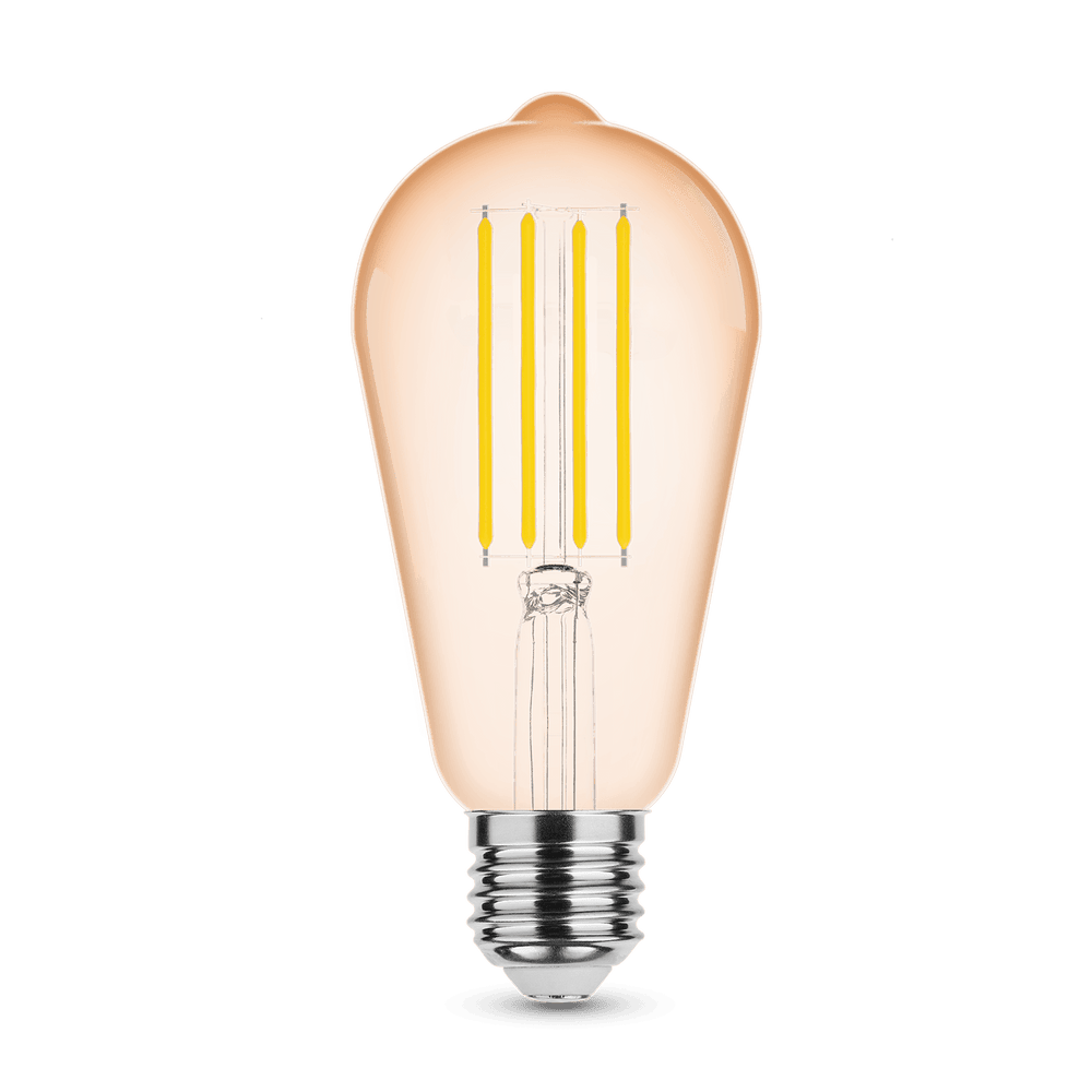 Modee LED filament lamp ST64 Amber 4W E27 1800K 360 lumen 320° niet dimbaar glas