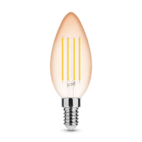 Modee LED Filament Kaars C35 4W E14 Amber 1800K 360 lumen 320° Warm Lichtlamp