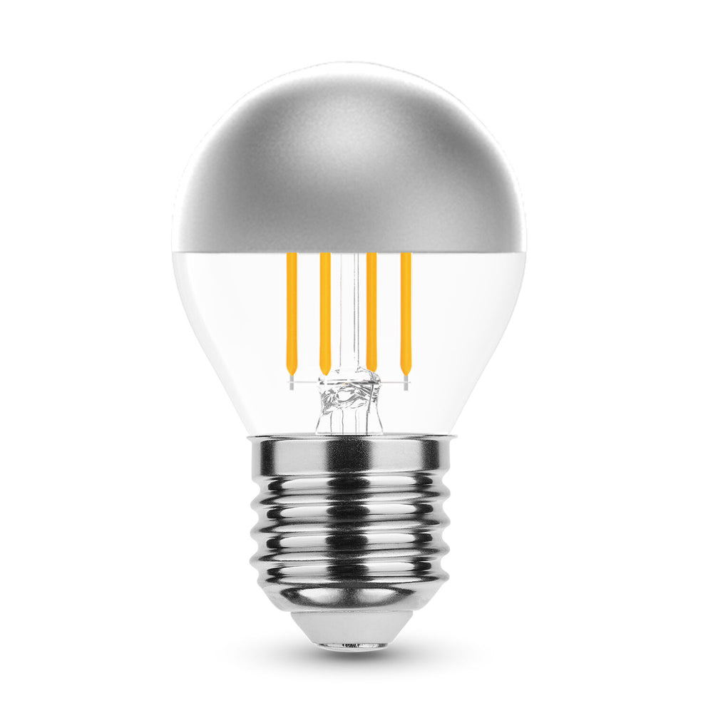 Modee LED Filament G45 Mini Globe Lamp 4W E27 2700K 400 lumen Zilveren Top 320° Warm Wit