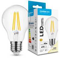 Modee LED Filament Globe A60 4W E27 4000K 470 lumen 360° Glazen Lamp IP20 CRI 80