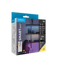 Modee LED Smart Strip 12W 3M IP20 met afstandsbediening, sensor, RGB + 2700K 480 lumen voor flexibele verlichting