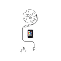 Modee Bande LED Intelligente 7W IP20 RGB 2M avec USB et télécommande pour éclairage d'ambiance coloré