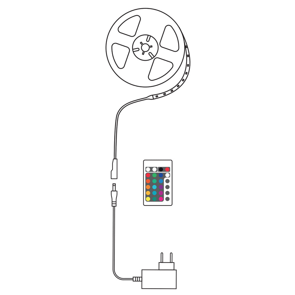 Modee LED Slimme Strip Licht 24W 220-240V IP20 RGB 380 lumen 10M met afstandsbediening