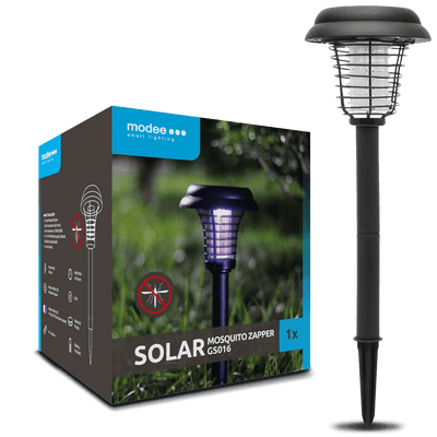 Modee LED Solar Tuinprikkerlamp 40cm met Muggenverjager, IP44 Buitengebruik Kunststof Lamp 7800-11000K