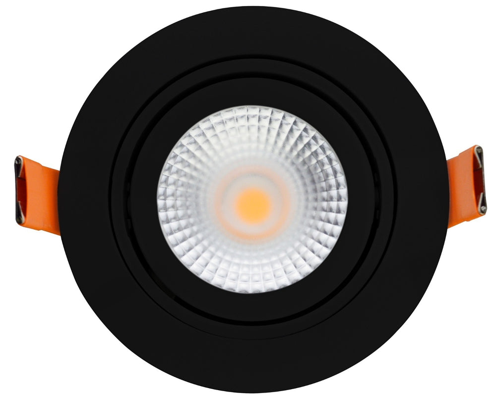 LCB LED inbouwspot 95mm Zwart IP65 5W 420 lumen Dim to Warm 2200K-3000K zaagmaat 80mm dimbaar 230V