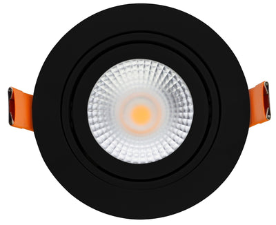 Spot encastré LED LCB 95mm Noir IP65 5W 420 lumens Dim to Warm 2200K-3000K découpe 80mm gradable 230V