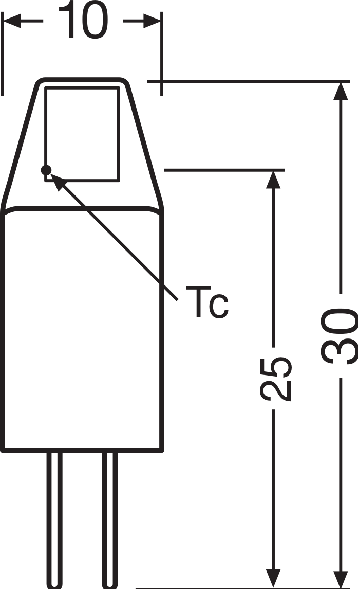 OSRAM LED G4 Pin Micro 12V 1W 2700K Helder Warm Wit 100 lumen 300° Niet-Dimbaar IP20 Lamp