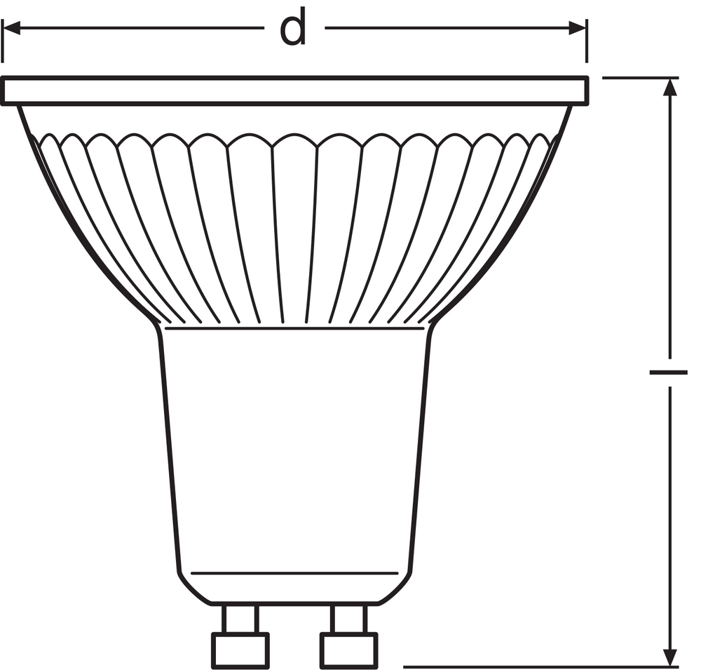 Performance LED Spot Reflector GU10 PAR16 4.5W 350 lumen 2700K 36D dimbaar vervangt 50W