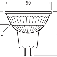 Performance LED Spot Reflector GU5.3 MR16 5W 345 lumen 2700K dimbaar 36D vervangt 35W