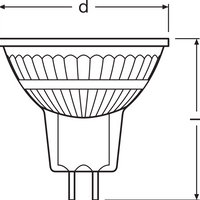 Spot Réflecteur LED Performance GU5.3 MR16 5W 345 lumens 36D 4000K Blanc Froid dimmable remplace 35W