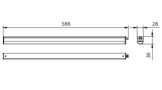 Philips BN021C LED balkarmatuur 10W 4000K 1050 lumen 220-240V IP20 Wit 586mm