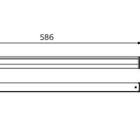 Philips BN021C Rail de montage LED 10W 3000K 960 lumens 220-240V IP20 IK02 Blanc 586mm